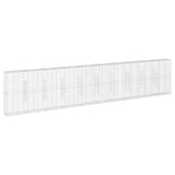 VidaXL Gabione 1000x50x200 cm verzinktes Eisen silberfarben