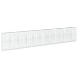 VidaXL Gabione 1100x50x200 cm verzinktes Eisen silberfarben