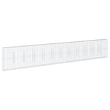 VidaXL Gabione 1200x50x200 cm verzinktes Eisen silberfarben