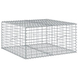 Vidaxx Gabione 100x100x50 cm verzinktes Eisen silberfarben