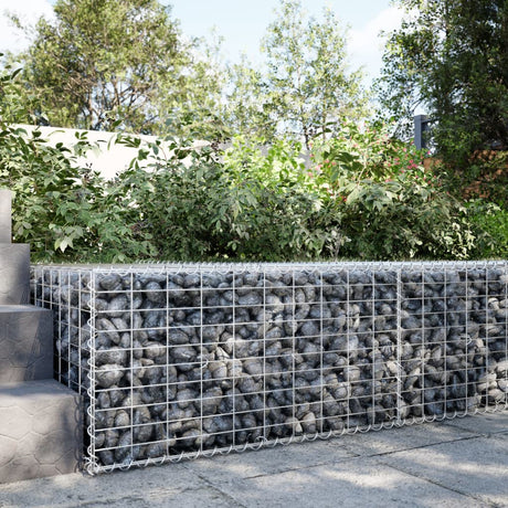 Vidaxx Gabione 100x100x50 cm verzinktes Eisen silberfarben