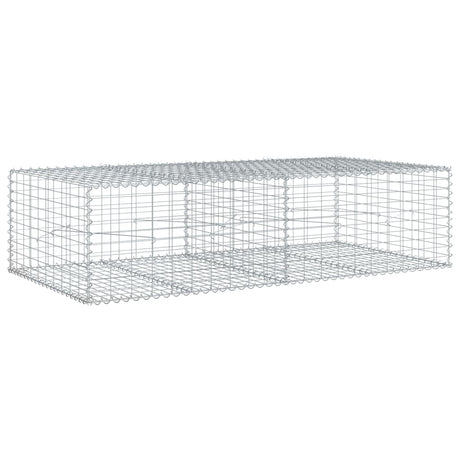 Vidaxx Gabione 200x100x50 cm verzinktes Eisen silberfarben