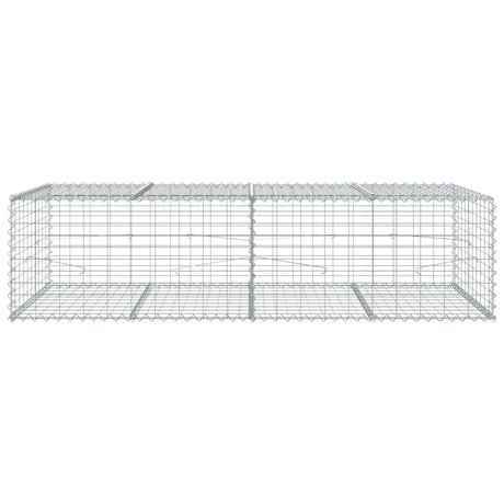 Vidaxx Gabione 200x100x50 cm verzinktes Eisen silberfarben