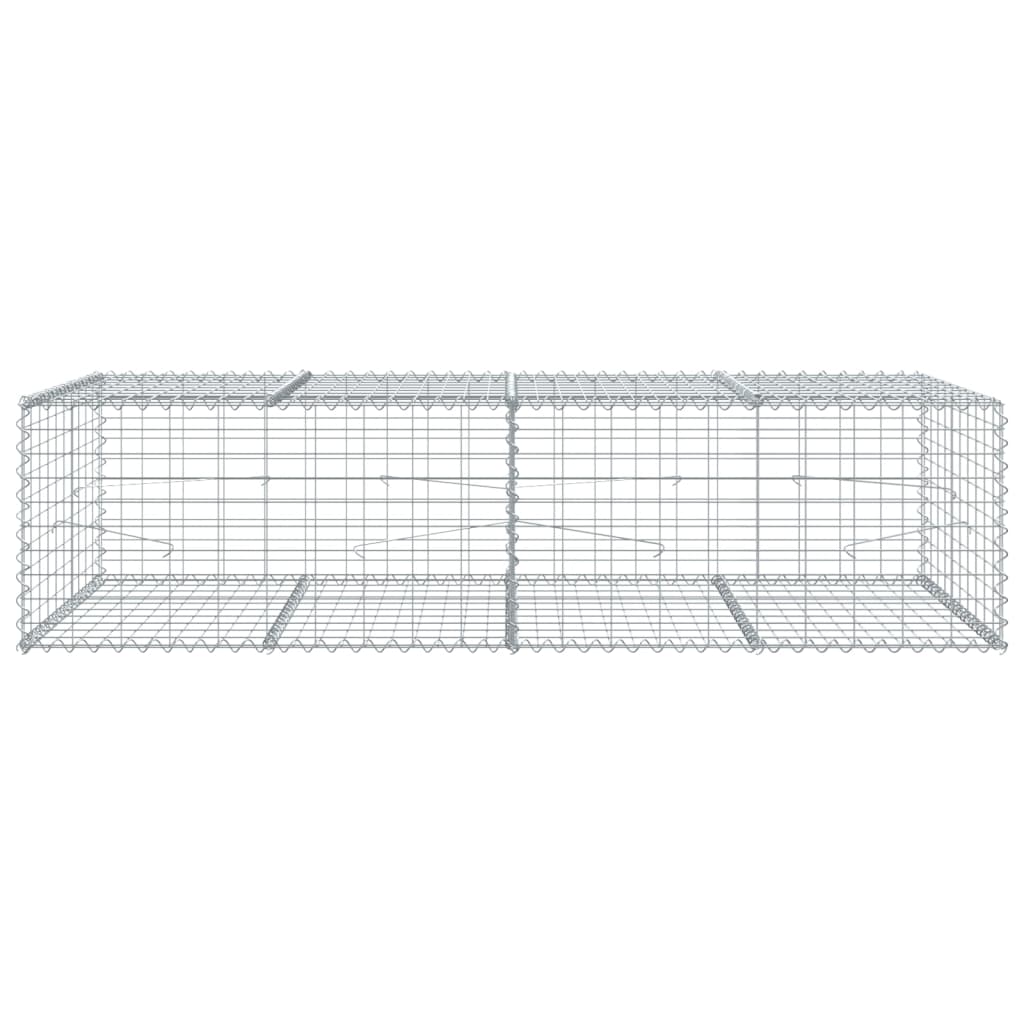 Vidaxx Gabione 200x100x50 cm verzinktes Eisen silberfarben
