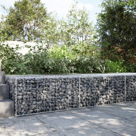 Vidaxx Gabione 200x100x50 cm verzinktes Eisen silberfarben