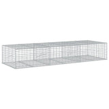 VidaXL Gabione 300x100x50 cm verzinktes Eisen silberfarben
