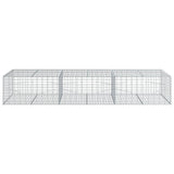 VidaXL Gabione 300x100x50 cm verzinktes Eisen silberfarben