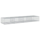 VidaXL Gabione 400x100x50 cm verzinktes Eisen silberfarben