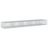 VidaXL Gabione 500x100x50 cm verzinktes Eisen silberfarben