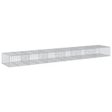 VidaXL Gabione 600x100x50 cm verzinktes Eisen silberfarben