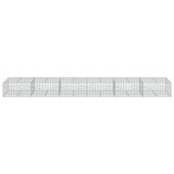 VidaXL Gabione 600x100x50 cm verzinktes Eisen silberfarben