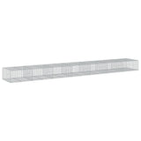VidaXL Gabione 700x100x50 cm verzinktes Eisen silberfarben