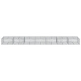 VidaXL Gabione 700x100x50 cm verzinktes Eisen silberfarben