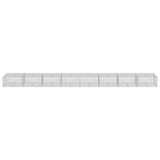 VidaXL Gabione 800x100x50 cm verzinktes Eisen silberfarben