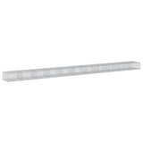 VidaXL Gabione 1100x100x50 cm verzinktes Eisen silberfarben