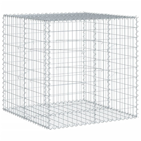 Vidaxx Gabione 100x100x100 cm verzinktes Eisen silberfarben