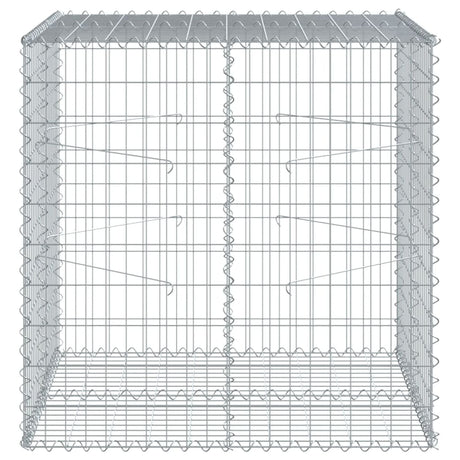 Vidaxx Gabione 100x100x100 cm verzinktes Eisen silberfarben