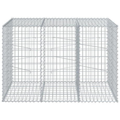 Vidaxx Gabione 150x100x100 cm verzinktes Eisen silberfarben