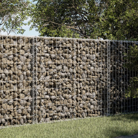 Vidaxx Gabione 150x100x100 cm verzinktes Eisen silberfarben