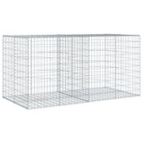 VidaXL Gabione 200x100x100 cm verzinktes Eisen silberfarben