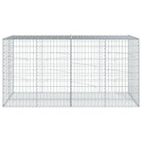 VidaXL Gabione 200x100x100 cm verzinktes Eisen silberfarben