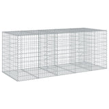 VidaXL Gabione 250x100x100 cm verzinktes Eisen silberfarben