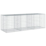 VidaXL Gabione 300x100x100 cm verzinktes Eisen silberfarben