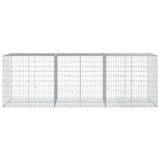 VidaXL Gabione 300x100x100 cm verzinktes Eisen silberfarben