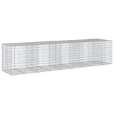 VidaXL Gabione 450x100x100 cm verzinktes Eisen silberfarben