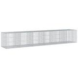VidaXL Gabione 600x100x100 cm verzinktes Eisen silberfarben