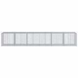 VidaXL Gabione 600x100x100 cm verzinktes Eisen silberfarben
