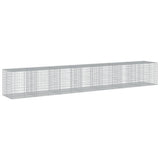 VidaXL Gabione 700x100x100 cm verzinktes Eisen silberfarben