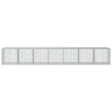 VidaXL Gabione 700x100x100 cm verzinktes Eisen silberfarben