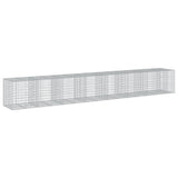 VidaXL Gabione 750x100x100 cm verzinktes Eisen silberfarben