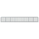 VidaXL Gabione 800x100x100 cm verzinktes Eisen silberfarben
