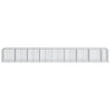 VidaXL Gabione 850x100x100 cm verzinktes Eisen silberfarben