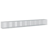 VidaXL Gabione 900x100x100 cm verzinktes Eisen silberfarben