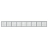 VidaXL Gabione 900x100x100 cm verzinktes Eisen silberfarben