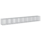 VidaXL Gabione 950x100x100 cm verzinktes Eisen silberfarben