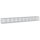 VidaXL Gabione 1000x100x100 cm verzinktes Eisen silberfarben