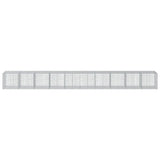 VidaXL Gabione 1000x100x100 cm verzinktes Eisen silberfarben