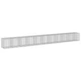 VidaXL Gabione 1050x100x100 cm verzinktes Eisen silberfarben