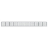 VidaXL Gabione 1100x100x100 cm verzinktes Eisen silberfarben