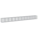 VidaXL Gabione 1150x100x100 cm verzinktes Eisen silberfarben