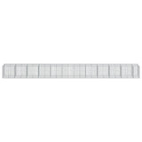 VidaXL Gabione 1150x100x100 cm verzinktes Eisen silberfarben