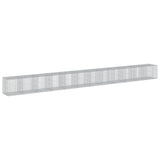 VidaXL Gabione 1200x100x100 cm verzinktes Eisen silberfarben