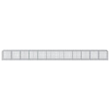 VidaXL Gabione 1200x100x100 cm verzinktes Eisen silberfarben