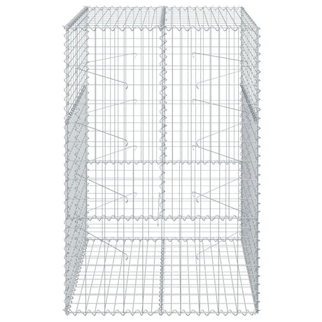Vidaxx Gabione 100x100x150 cm verzinktes Eisen silberfarben