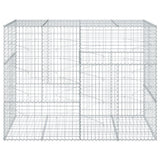 VidaXL Gabione 200x100x150 cm verzinktes Eisen silberfarben