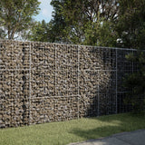 VidaXL Gabione 200x100x150 cm verzinktes Eisen silberfarben